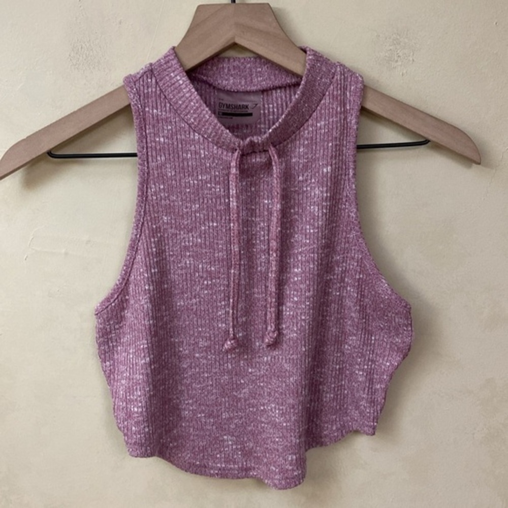 Gymshark Slounge Crop Top Dusky Pink Marl